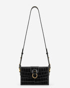 Grace Box Bag - Black Croc