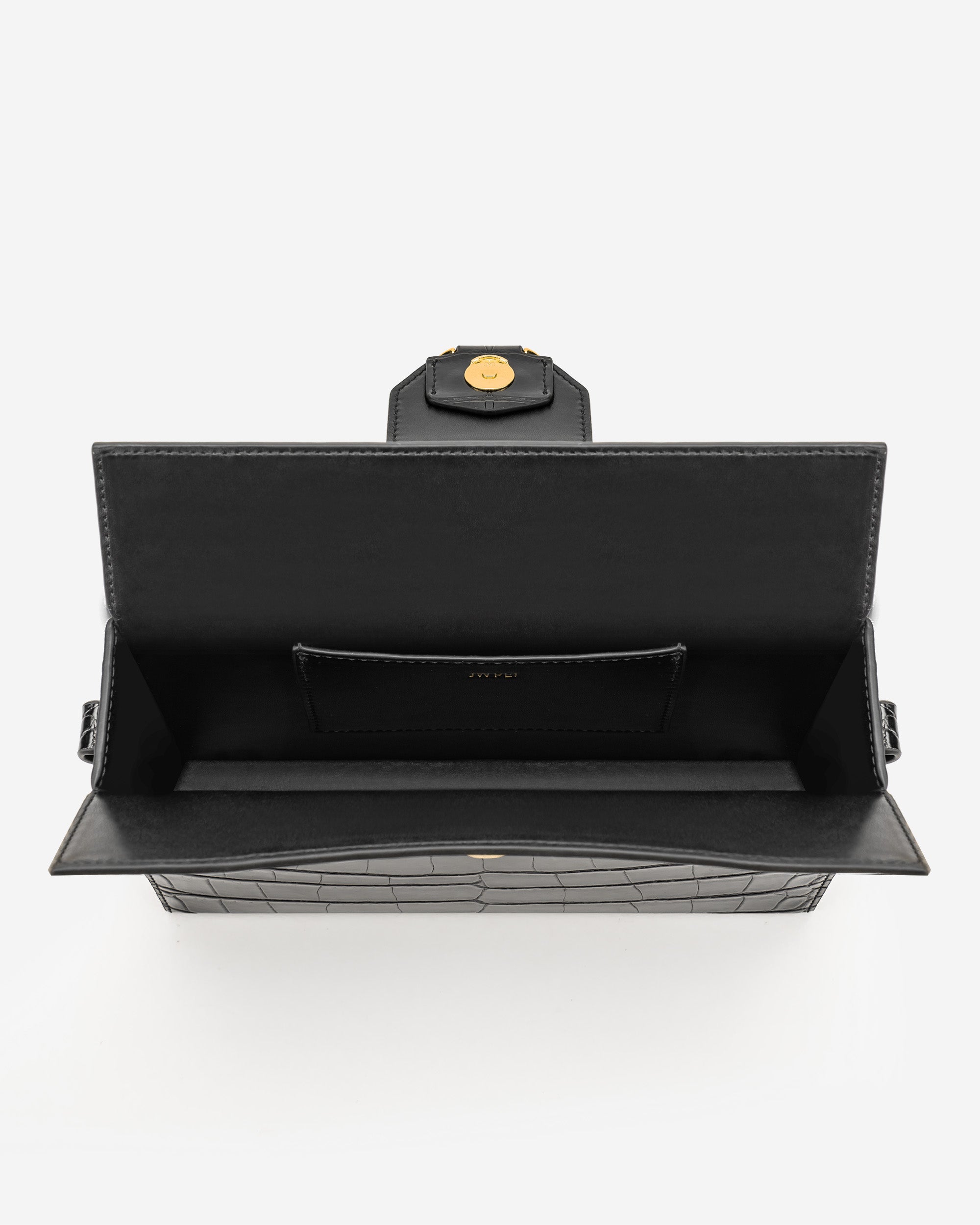 Grace Box Bag - Black Croc