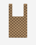 Shea Checkerboard Knitted Tote Bag - Brown