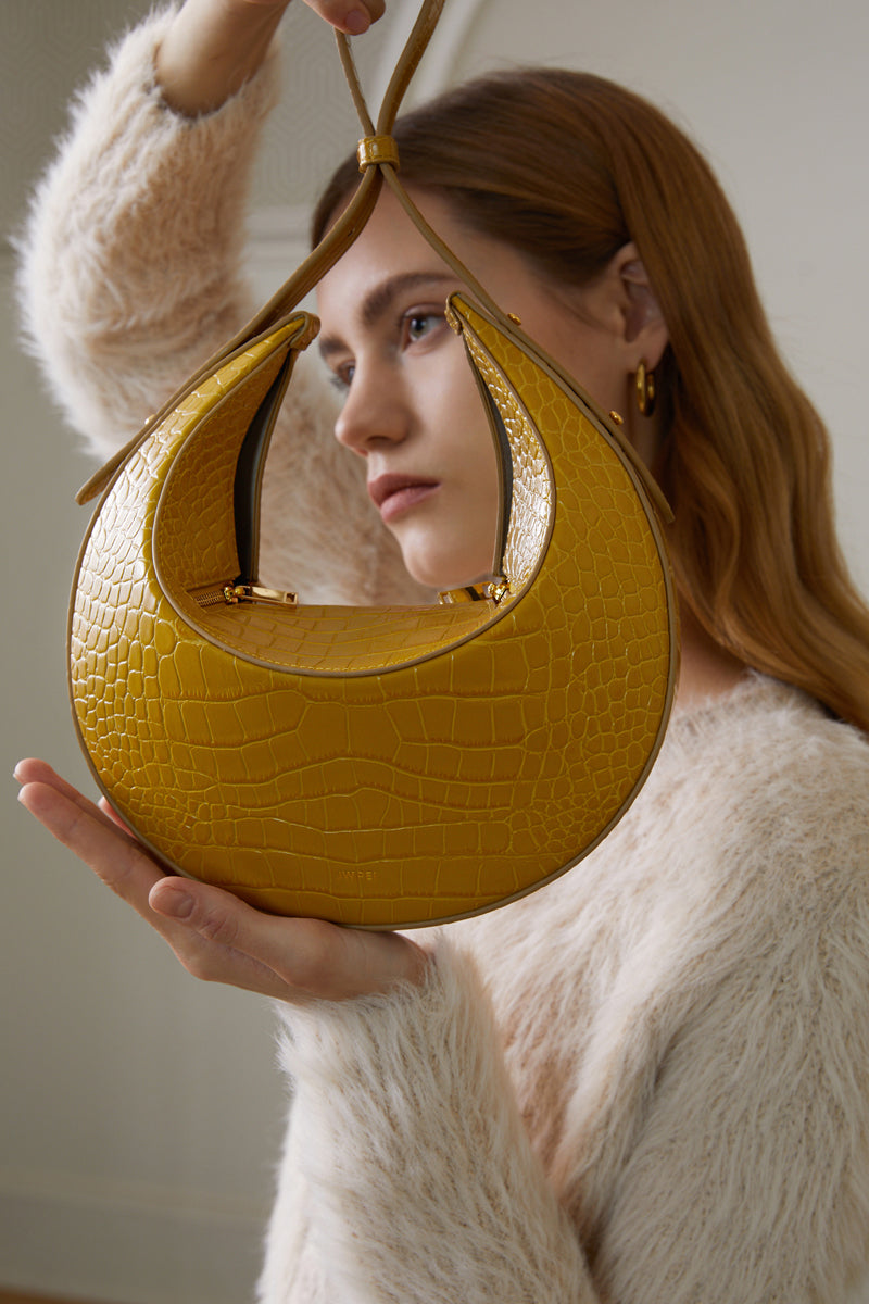 Rantan Bag - Yellow Croc