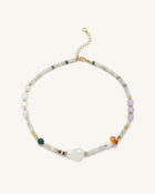 Amazonite Multi Beaded Mushroom Necklace