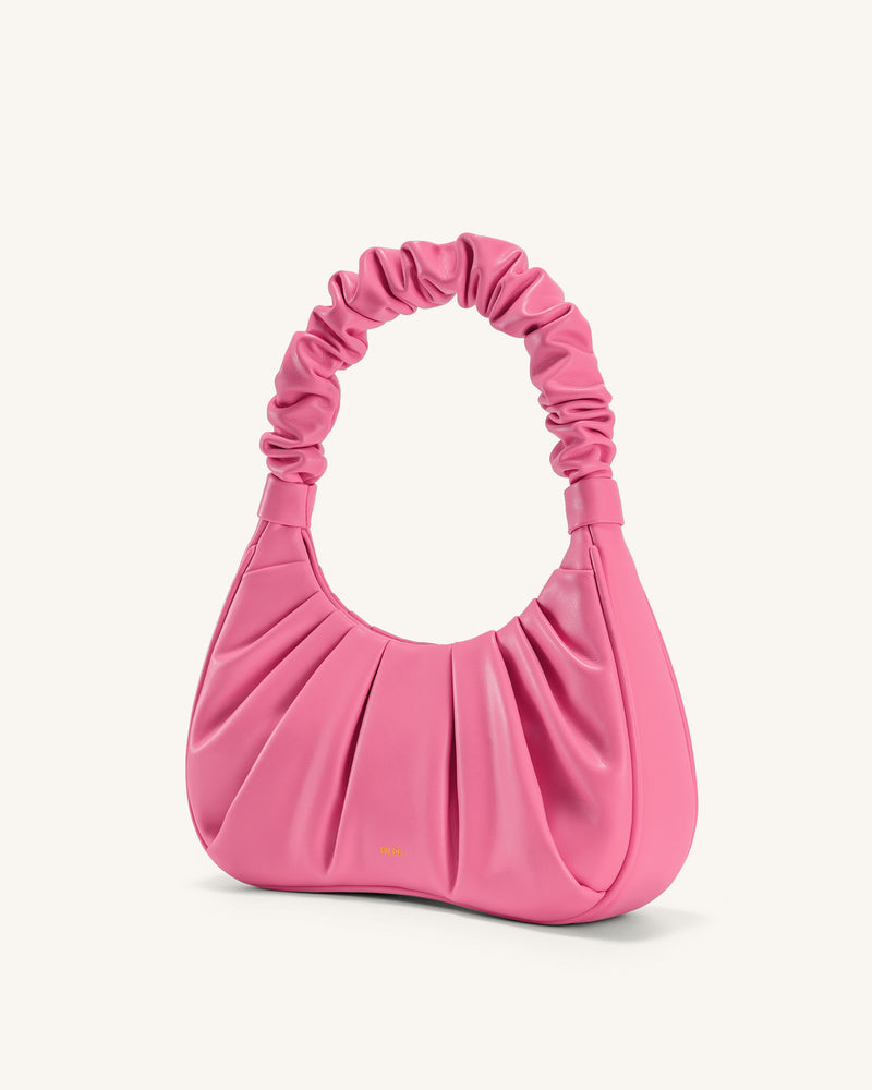 Gabbi Ruched Hobo Handbag - Pink