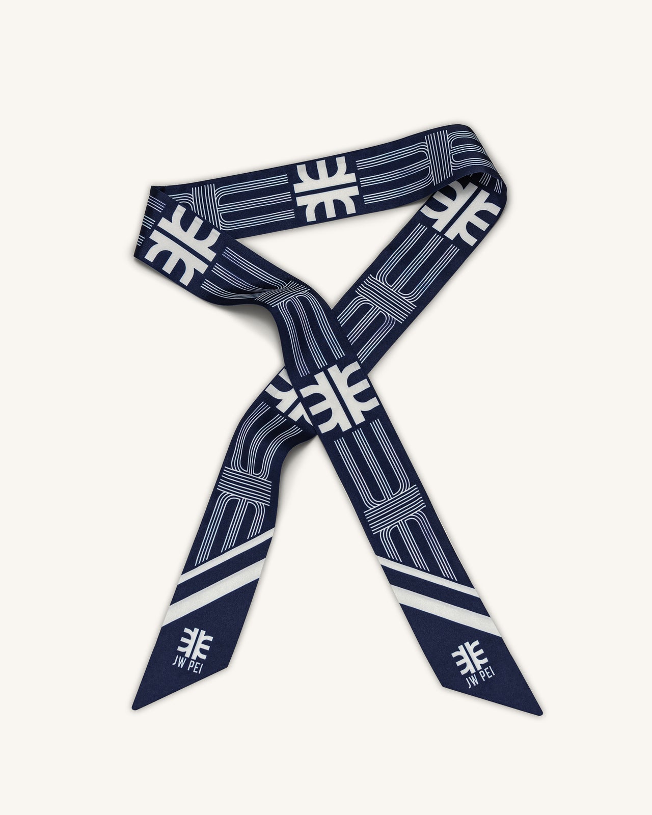 FEI Faux Silk Twill Scarf - Navy