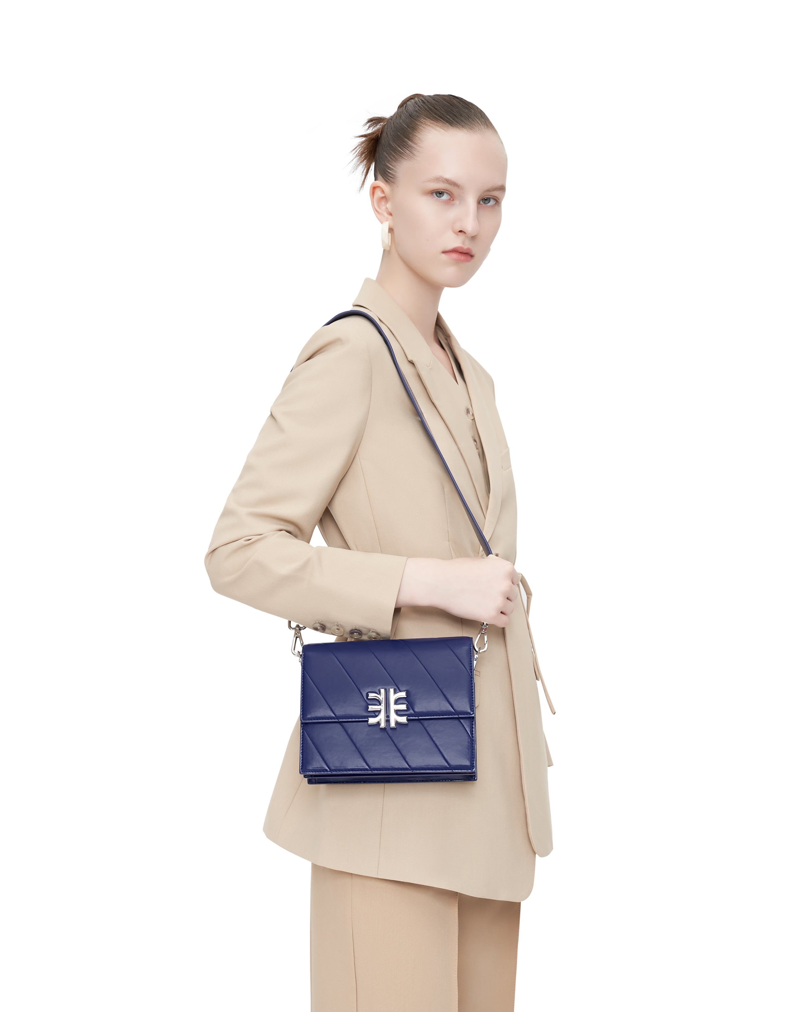 Mira Mini Flap Bag - Dark Blue